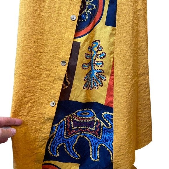 Yellow Traditional Ethnic Long Dress - Picture 10 of 16